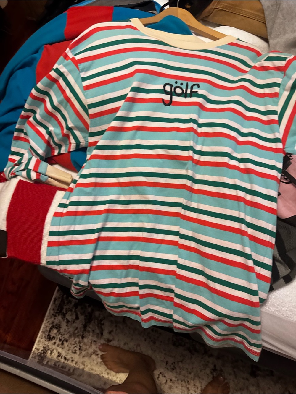 Golf Want stripe long sleeve XL